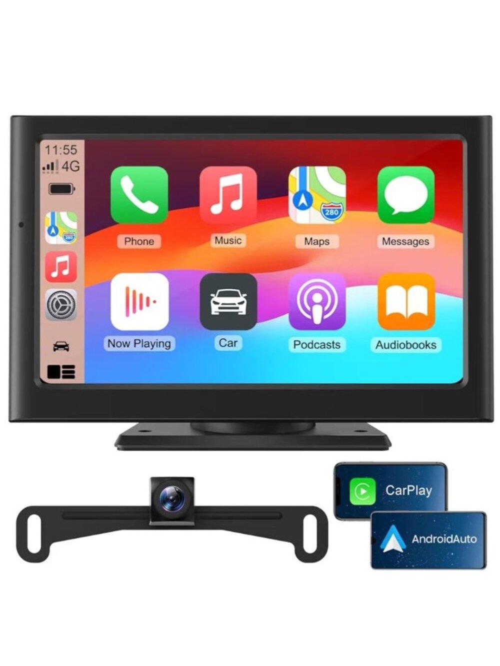 7" Wireless CarPlay & Android Auto Touchscreen With HD Backup Camera Voice Contr